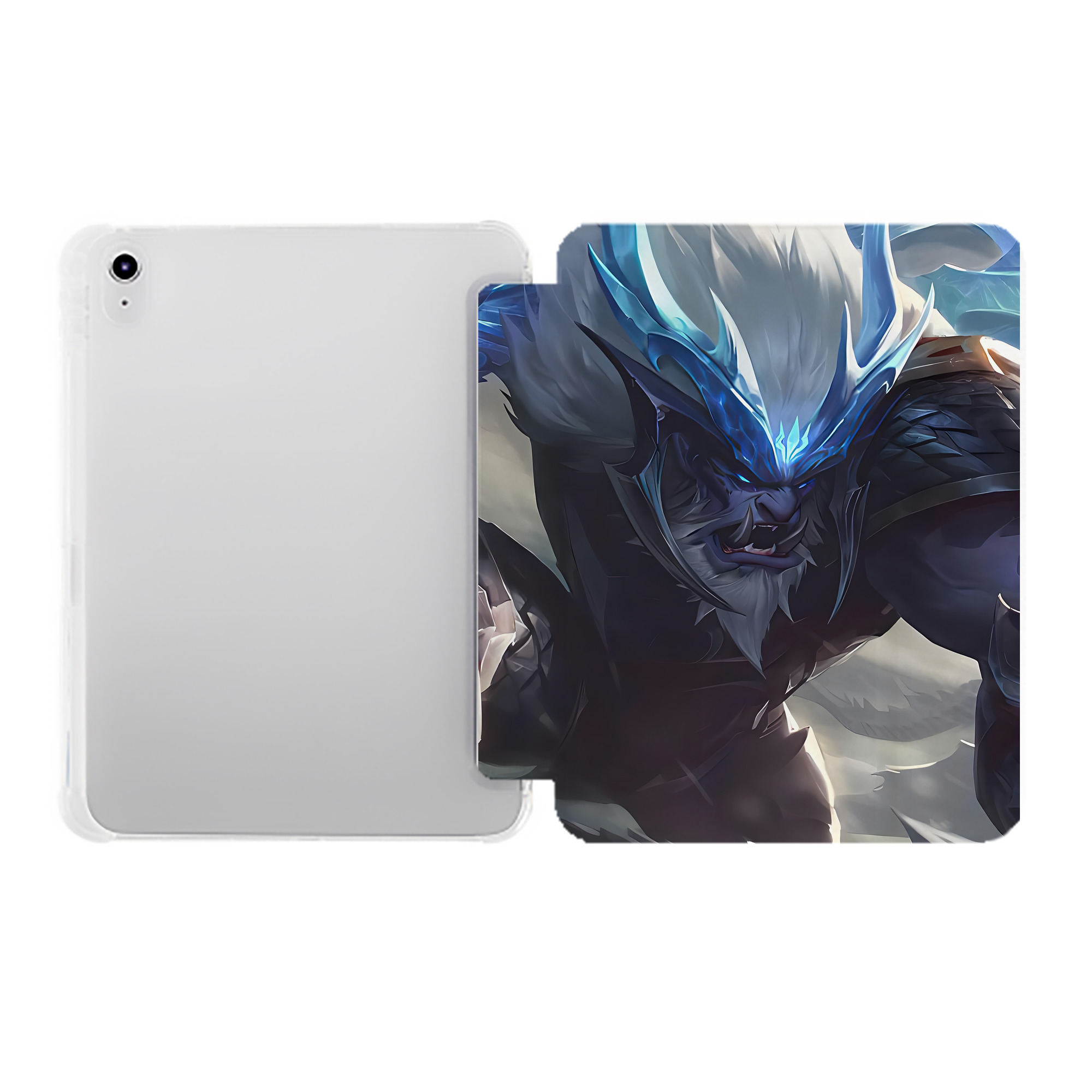 （画像用） リーグ・オブ・レジェンド League of Legends LOL IPad ケース ペン収納付き 三つ折りスタンド PUレザー×シリコン 対応機種9.5/10.5/10.9インチ